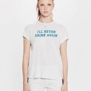 MOTHER White Tee with Blue Text